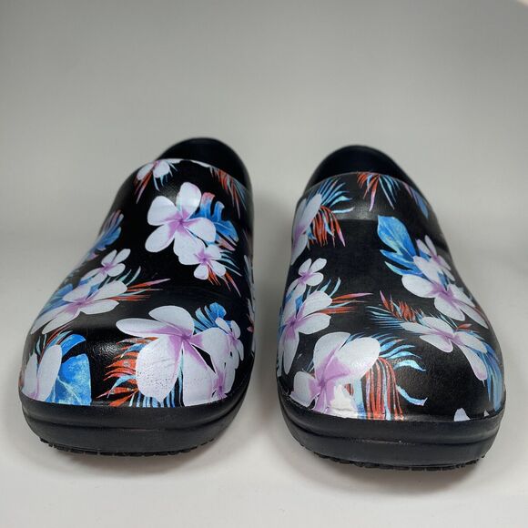 CROCS Dual Comfort Neria Pro 2 Women Size 7 Slip On Mule Clogs Floral Pattern - Picture 3 of 11